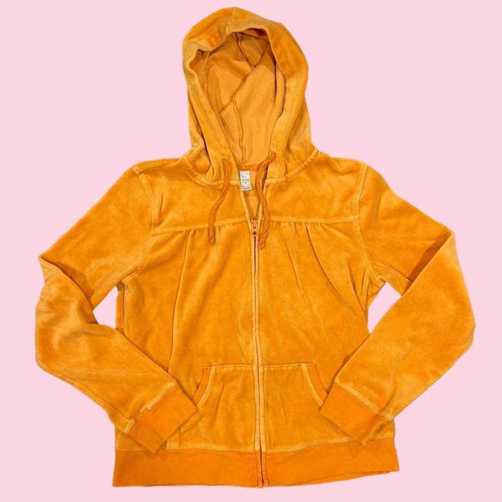 MANGO COLORED VELOUR JACKET